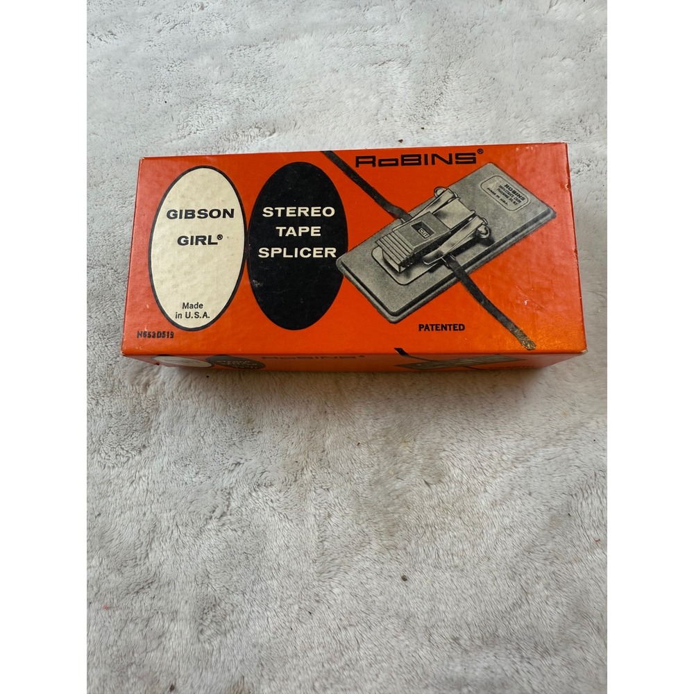 Vintage Robins Gibson Girl Stereo Tape Splicer Model‎ TS-7J with Box and Manual